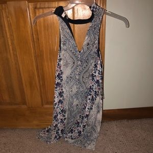 Floral pattern dress with choker top